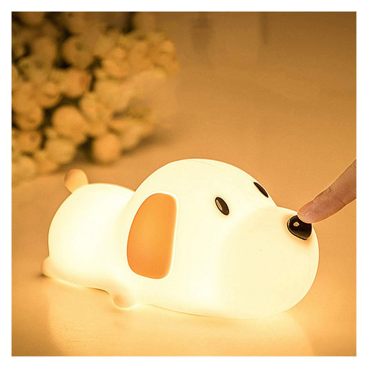 Papa Puppy Silicone Touch Colour Changing LED Lamp | USB Rechargeable | Batteries Not Required | 7 Colorful Mode |