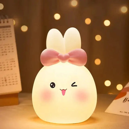 Kitty Silicone Touch Colour Changing LED Lamp | USB Rechargeable | Batteries Not Required | 7 Colorful Mode |