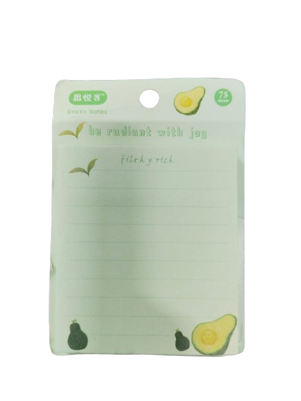 Be Radiant With Joy Green Notepad and Sticky Notes Unique Mini Notes Memo Pads Diary| 70 Sheets