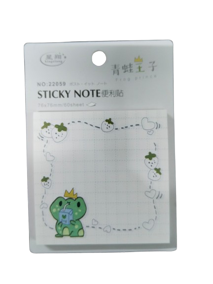 Frog With Juice Sticky Notes | Notepad | Unique Mini Notes Memo Pads Diary | 60 Sheets Each| Size Approx 8 CM