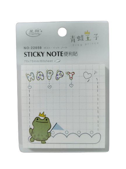 Frog With Flag Sticky Notes | Notepad | Unique Mini Notes Memo Pads Diary | 60 Sheets Each| Size Approx 8 CM