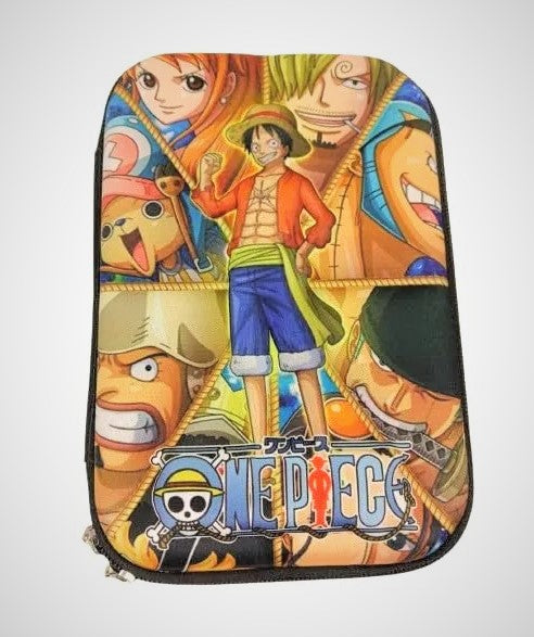 One Piece Monkey D. Luffy 3D Embossed Pencil Case, Large Capacity Stationery Case  Size 22x15 cm