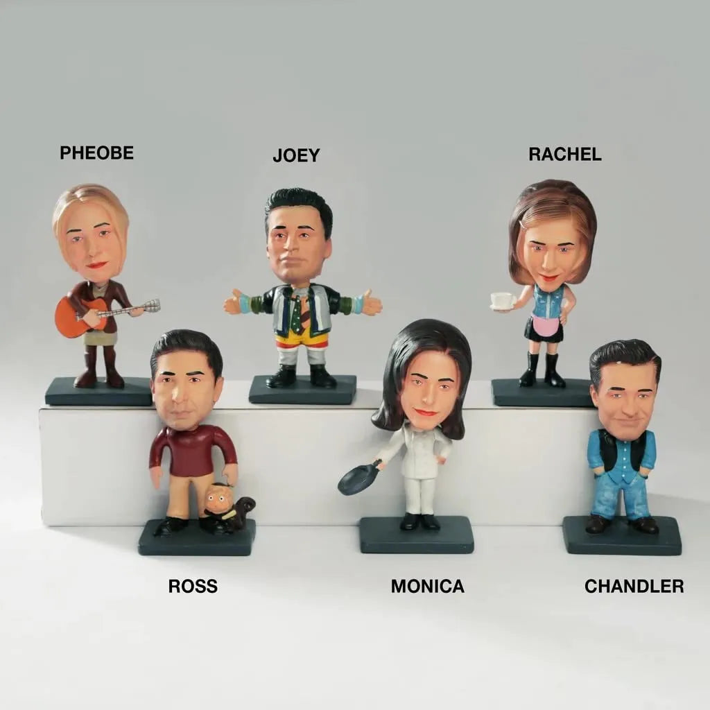 Friends Series Polyresin Bobble Head | 10 Cm | Made In India ; Hand Painted | American Sitcom ; Central Perk |