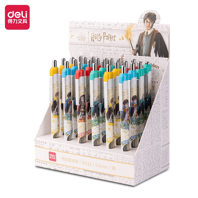 Harry Potter Theme Gel Pen Set with Comfortable Grip/School & Office Stationery| Set of 8 (Faces) Black Ink