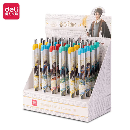 Harry Potter Theme Gel Pen Set with Comfortable Grip/School & Office Stationery| Set of 8 (Faces) Black Ink