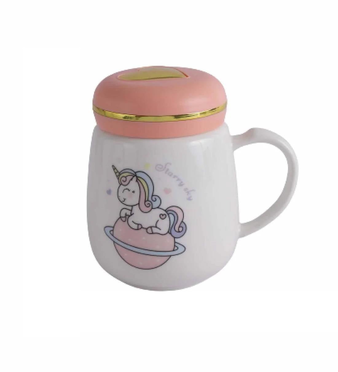 Unicorn Ceramic Milk & Coffee Mug With Screw Cap