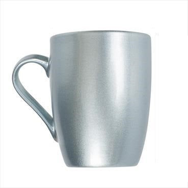 Plain Silver Ceramic Milk & Coffee Mug