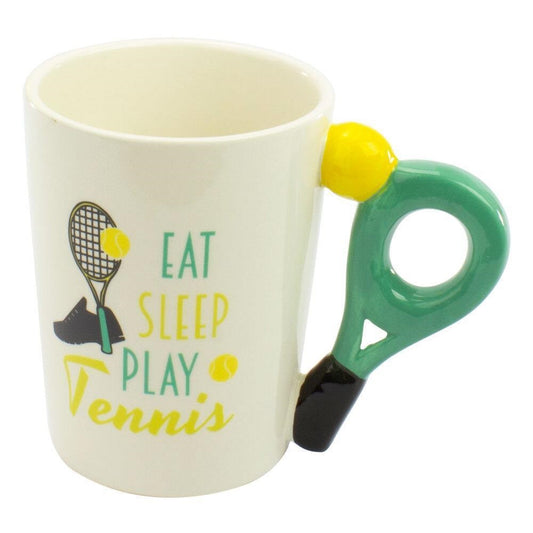 Tennis Handle Ceramic Milk & Coffee Mug