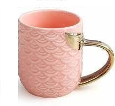 Mermaid Ceramic Milk & Coffee Mug Pink