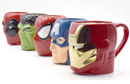 Avengers Superhero 3D Ceramic Mug for Tea / Coffee | 500ml | Hulk, Spiderman, Iron Man, Captain America, Deadpool |