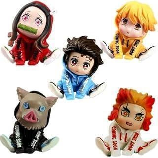 Demon Slayer Hoddie Set Of 5 |5Cm|| Limited Edition Collectible Action Figure