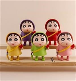 Raincoat Crayon Shinchan Set Of 5 |10Cm|| Limited Edition Collectible Action Figure