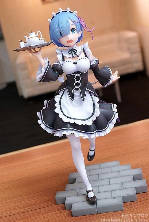 Rem Tea Tray Blue Hair 17Cm| Limited Edition Collectible Action Figure