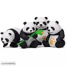 Panda Sitting Set Of 4 |5Cm | Limited Edition Collectible Action Figure