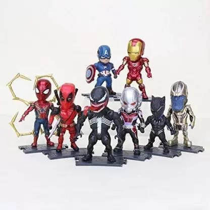 Avengers Big Figure Set Of 8 |10 Cm|| Limited Edition Collectible Action Figure