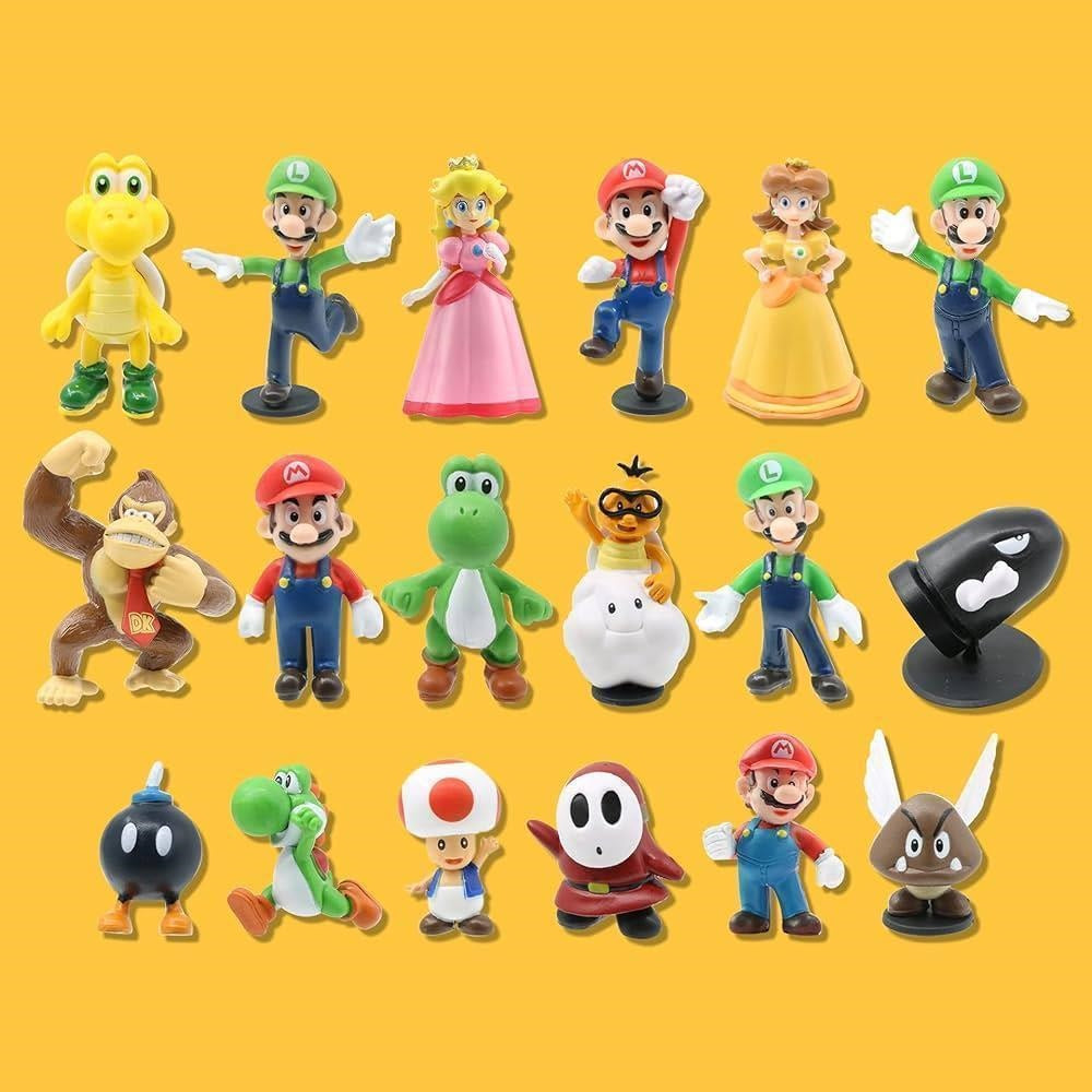 Mario Action Figures Set Of 18| Limited Edition Collectible Action Figure