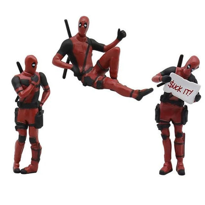 Standing Deadpool Set Of 3 Action Figures | 10 Cm || Limited Edition Collectible Action Figure