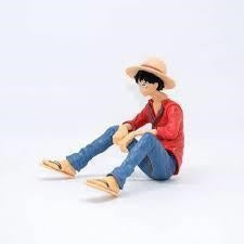 One Piece Monkey D.Luffy Sitting Red Shirt 8 Cm| Limited Edition Collectible Action Figure