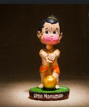 Little Hunuman (Sankat Mochan Hanuman) Polyresin Bobble Head | 13 Cm | Made In India ; Hand Painted | Indian Mythology