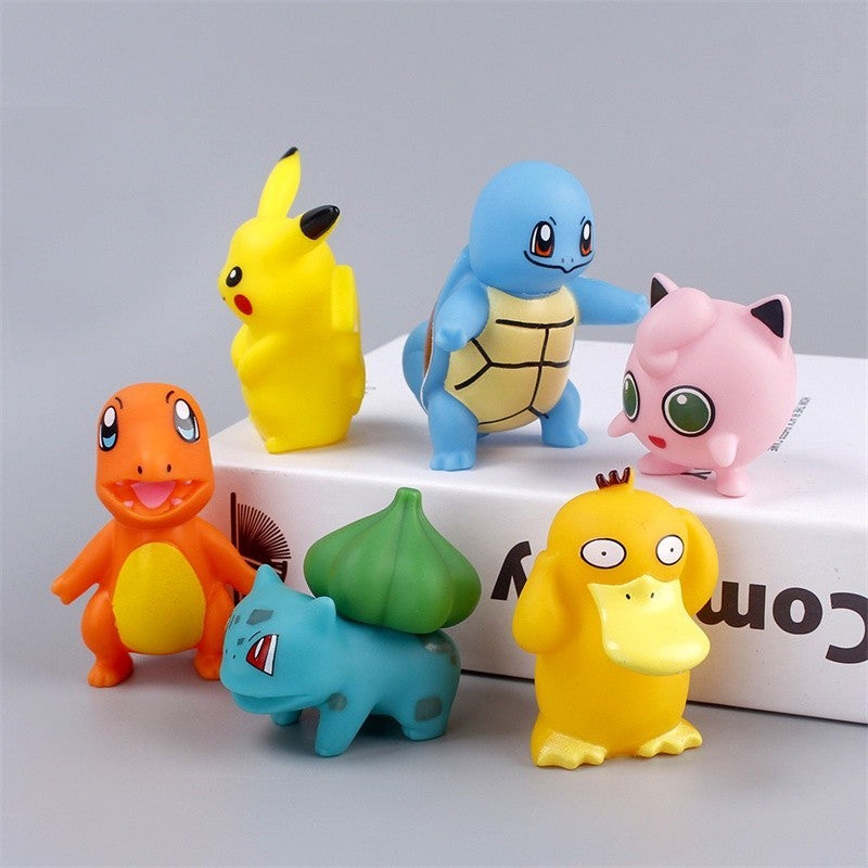 Pokemon Toy Figure Action Figures Miniature Toys Special Edition for Car Dashboard, Decoration, Cake, Office Desk & Study Table (Pokmon 6 pcs B)