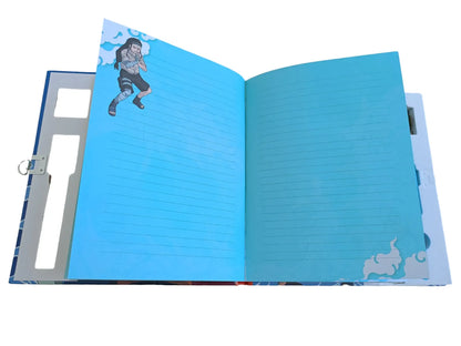 Naruto Carnet Secret Notebook - with 1 Code Lock and 1 Pen with Invisible Ink and Magic Light