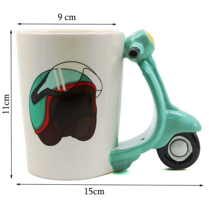 Scooter Handle Ceramic Milk & Coffee Mug