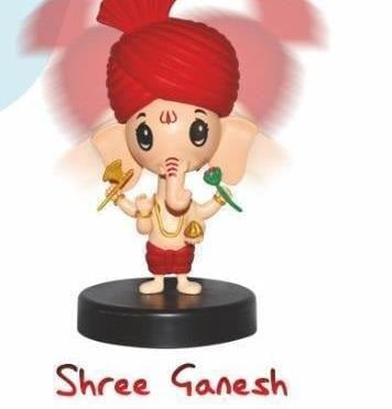 Standing Shree Ganesh Red Bobblehead | 12Cm |