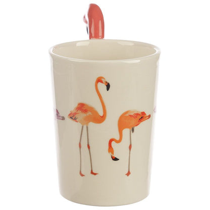 Flamingo Handle Ceramic Milk & Coffee Mug