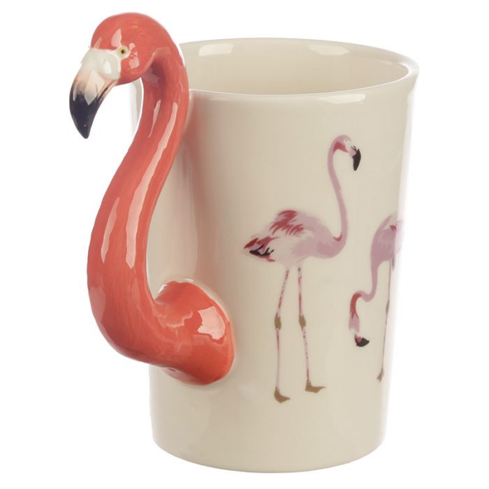 Flamingo Handle Ceramic Milk & Coffee Mug