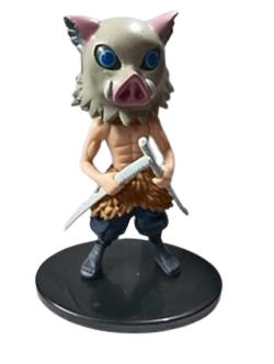 Demon Slayer Inosuke Mask Big Face Oval Base 13Cm| Limited Edition Collectible Action Figure