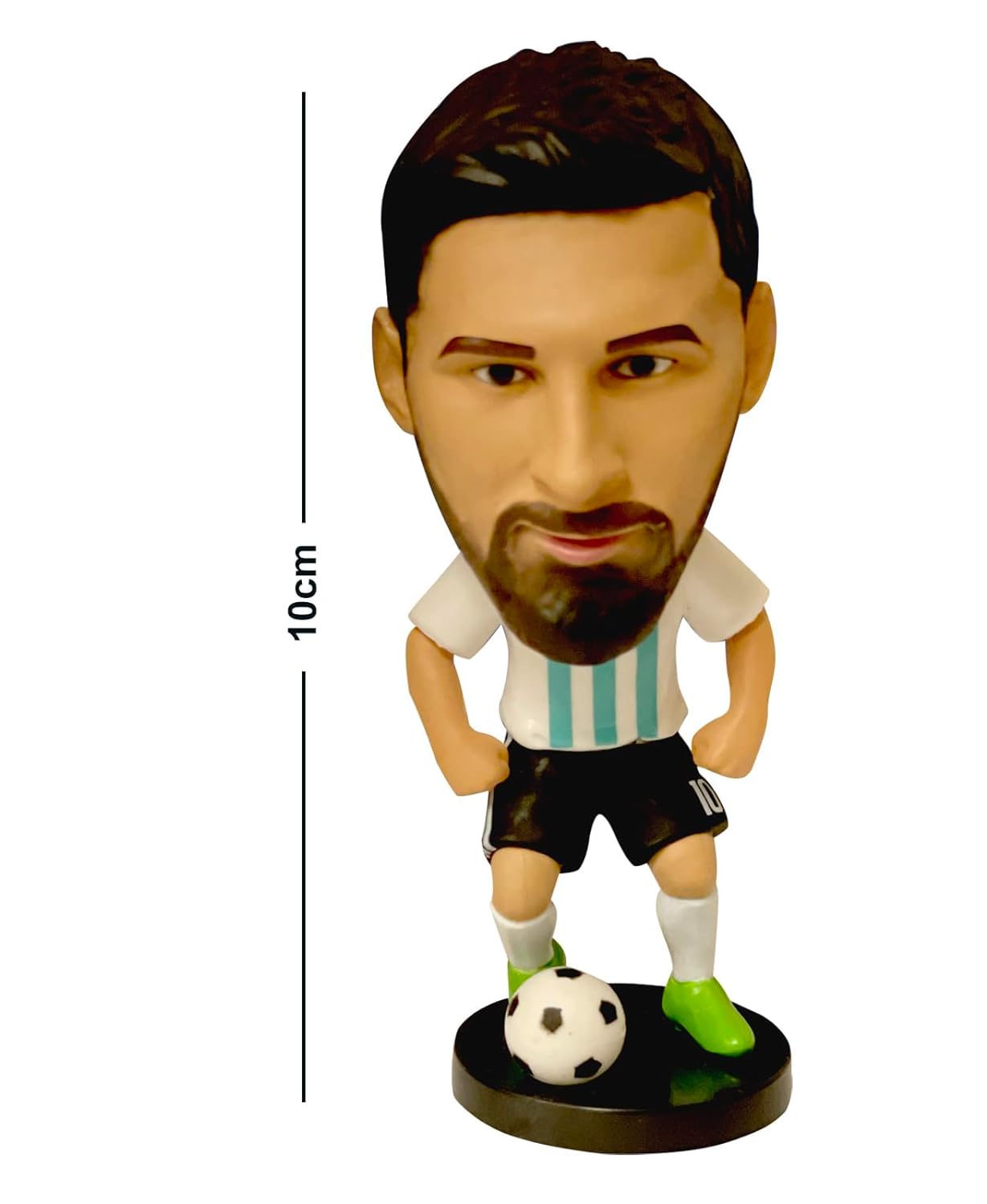 Lionel Messi Bobblehead + Double Tape to Stick- PVC Action Figure - Soccer Star/Football Player/Bobble Head for Car Decoration Soccer Fans (10 cm)-copy