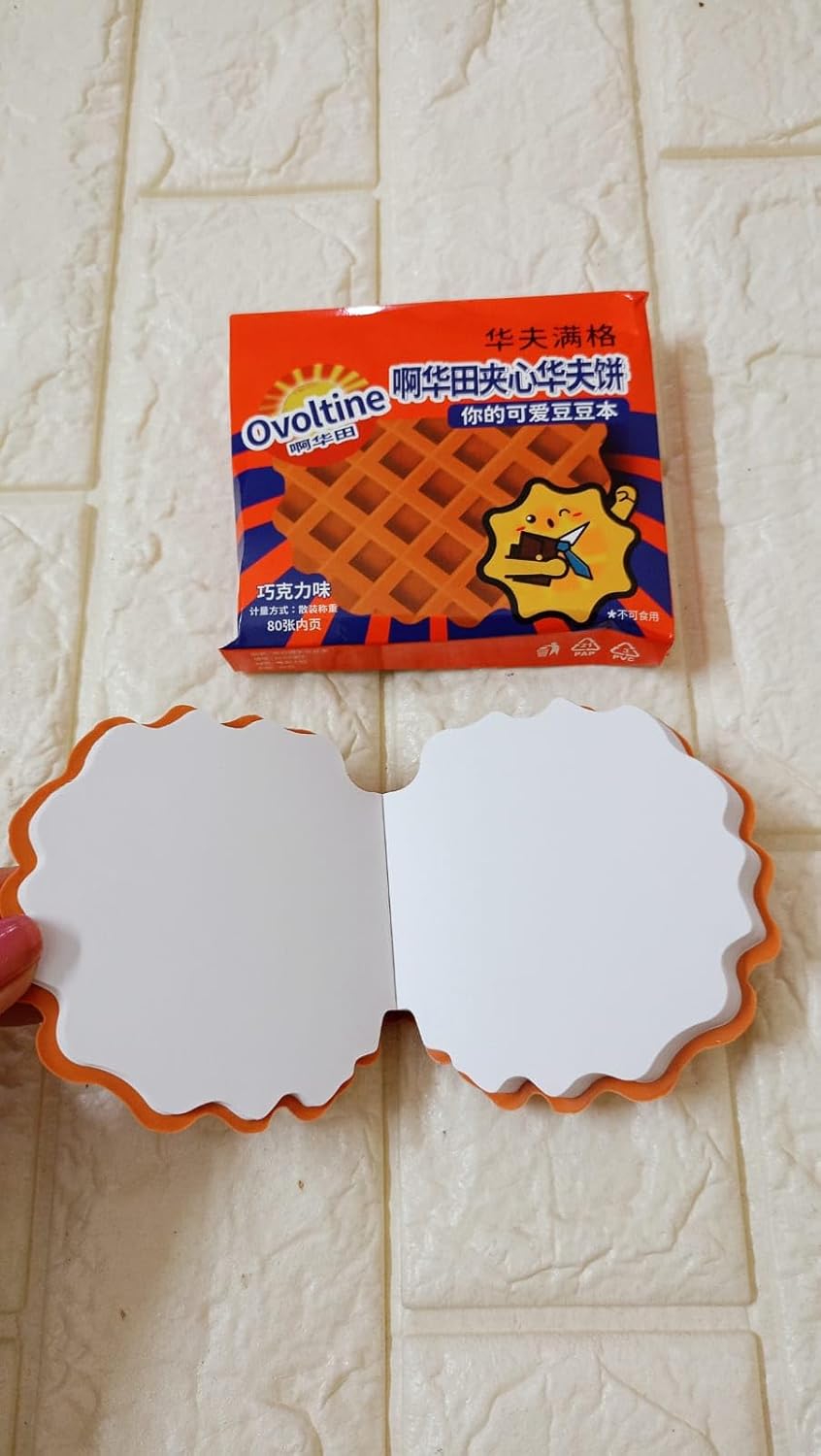 Waffles Chocolate Scented Biscuit Notepad Unique Mini Notes Memo Pads Diary| 80 Sheets Size Approx 10 CM