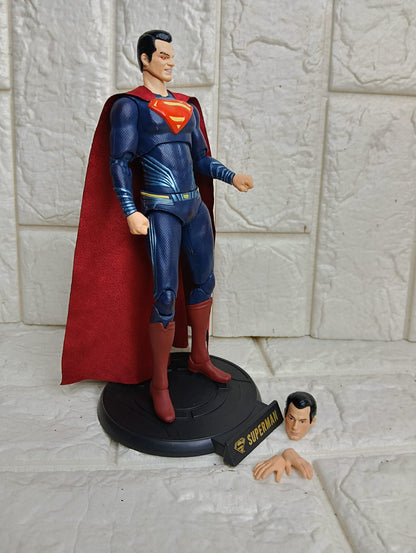 Super-Man Action Figure - Fully Articulated Collectible with Interchangeable Parts, Build for Dynamic Poses - Ideal for Collectors and Action Figure Enthusiasts, 20 cm-copy