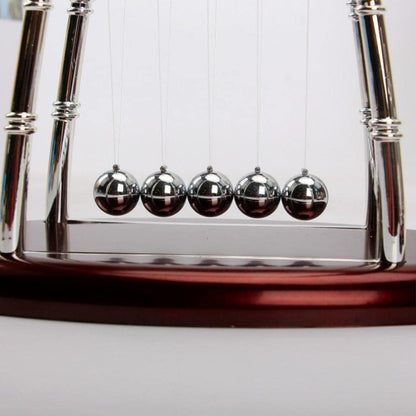 Newton Cradle Balance Balls Newton Pendulum With 5 Balls Classic Newton Swing (15L x 18W x 16H Centimeters)-copy