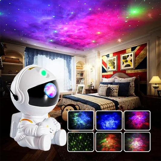 Projector Galaxy Projector Remote Control-360° Adjustable Timer Kids Sitted Astronaut Nebula Night Light,Gaming Room,Home & Party Corded Electric - Polycarbonate,Led,Multicolor