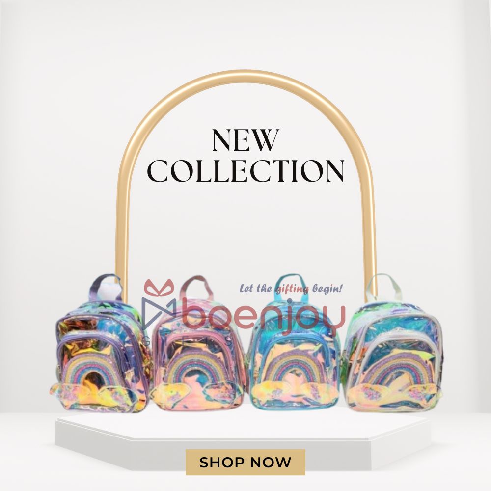 Rainbow Bag for Kids Girls| Girl's Unicorn Cartoon Stylish Glitter Sequins Bag | Birthday Return Gifts Printed (Pack of 1)