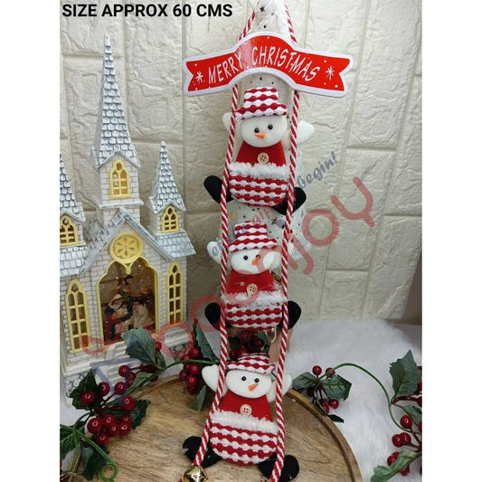Christmas Rope Climbing Snowman Hanging Ornaments for Xmas Tree | Size approx 60 cms