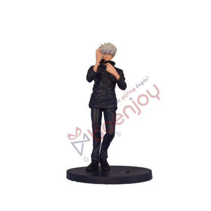 Jujutsu Kaisen - Saturo Gojo Anime Figure | 1 pc only | No Box Packing | 20 cm | Study Table Office Desk Collectible (Saturo Gojo Fingers Crossed)