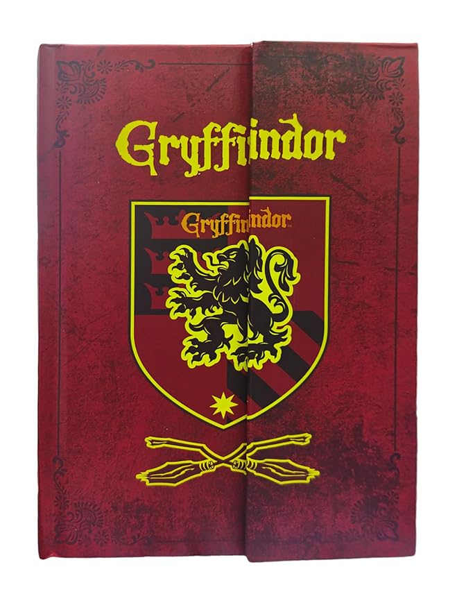 Harry Potter Hardcover Journal Notebook, lined Paper, Writing Diary, 102 sheets Magnetic Cover (202 pages) lined paper Pages, Size 5 * 7 inch - Brown