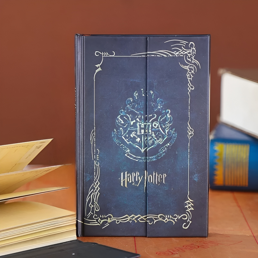 Harry Potter Hardcover Journal Notebook, lined Paper, Writing Diary, 102 sheets Magnetic Cover (202 pages) lined paper Pages, Size 5 * 7 inch - Blue