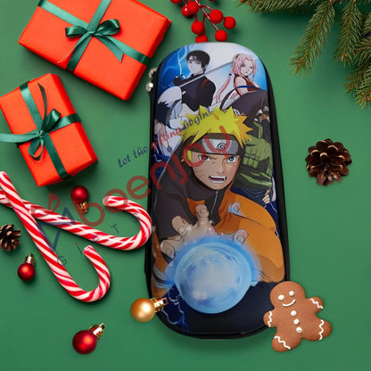 Anime Naruto Pencil Case, 3D Embossed, Stationery Case, Pen Pouch Student Layers Pencil | Pen Pouch for Teen Boy Girl| B