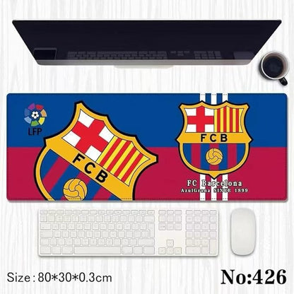 BOENJOY Gifts- FC Barcalona Desk Mat | Deskpad | FCB Mouse Pad | Laptop Mat for Work from Home | Gaming Art Mouse Pad | Computer Table Mat | Football Deskpad for Office Table | 80 cm