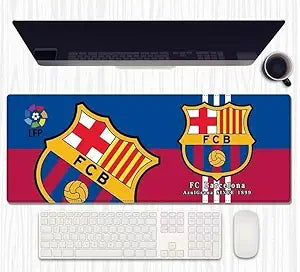 BOENJOY Gifts- FC Barcalona Desk Mat | Deskpad | FCB Mouse Pad | Laptop Mat for Work from Home | Gaming Art Mouse Pad | Computer Table Mat | Football Deskpad for Office Table | 80 cm