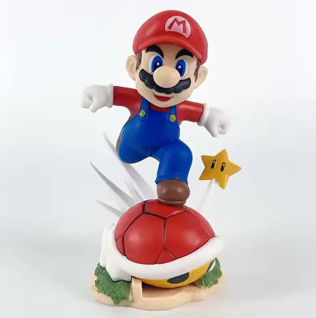 Action Figure - Mario Collectible with Star & Shell Base | 12 CM