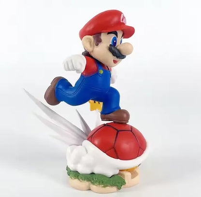 Action Figure - Mario Collectible with Star & Shell Base | 12 CM