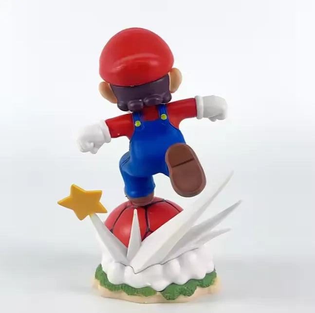 Action Figure - Mario Collectible with Star & Shell Base | 12 CM