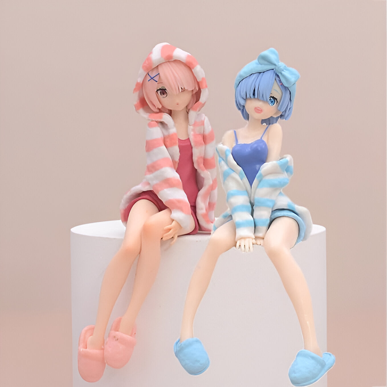 Anime Re Zero Rem action figure toys for Car Dashboard, Study Table, Office Desk, Car Decoration - Gift for Fans and Collectors | Ram Room Wear Pink, 1 pcs