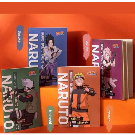 Naruto B5 Softbound Notebook Set of 4 - Naruto, Sasuke, Sakura, and Kakashi