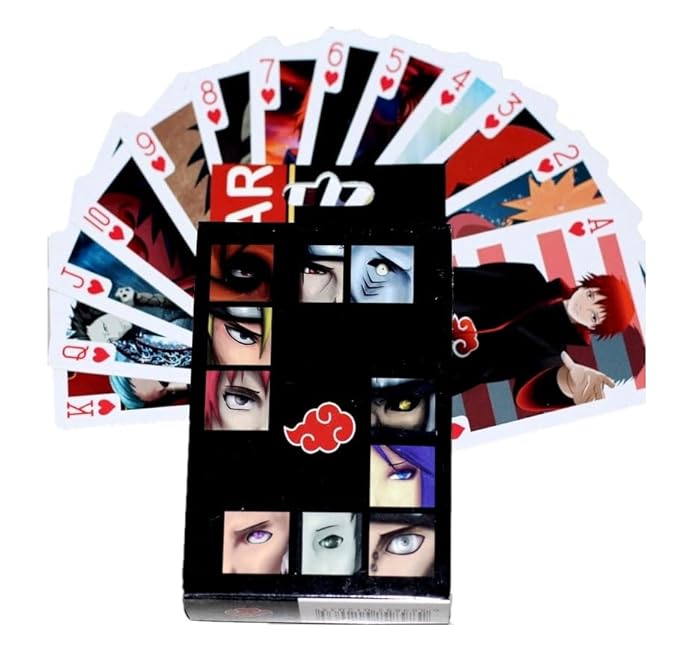 Naruto Gift Set - B5 Sasuke Notebook, Akatsuki Playing Cards & Itachi Pen