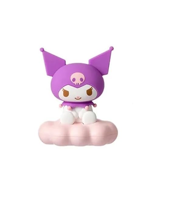 Kuromi Night Light- Pink Cloud LED Light with Purple Hood, 12.8cm